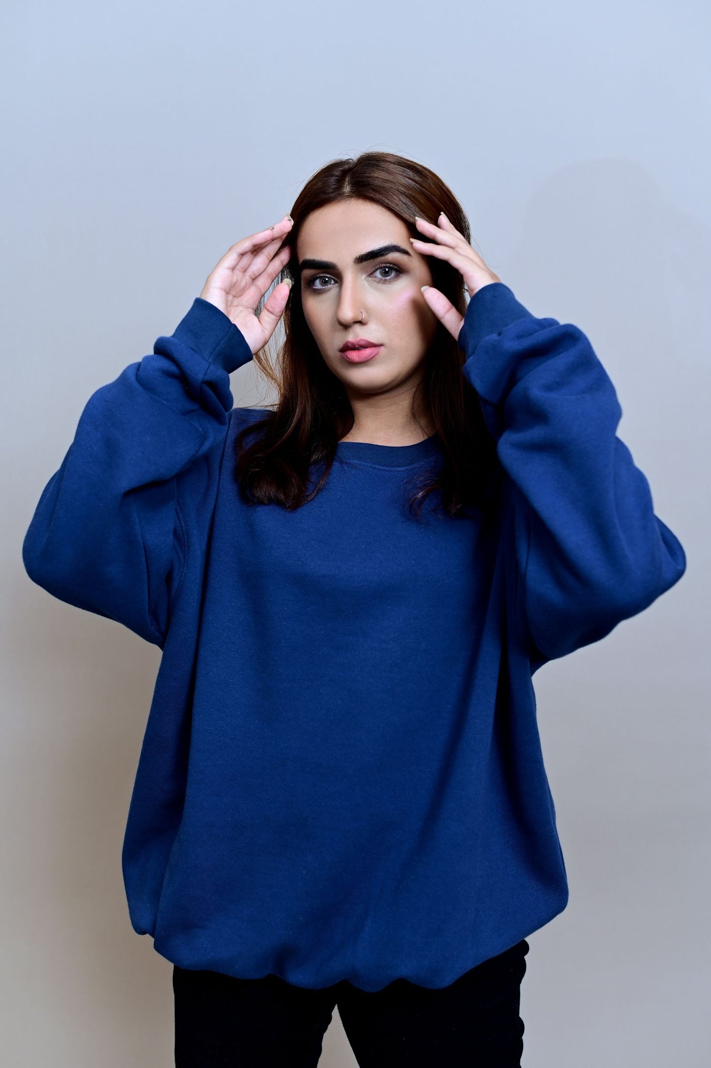 Navy Blue Over Sized Sweatshirt (UNISEX)