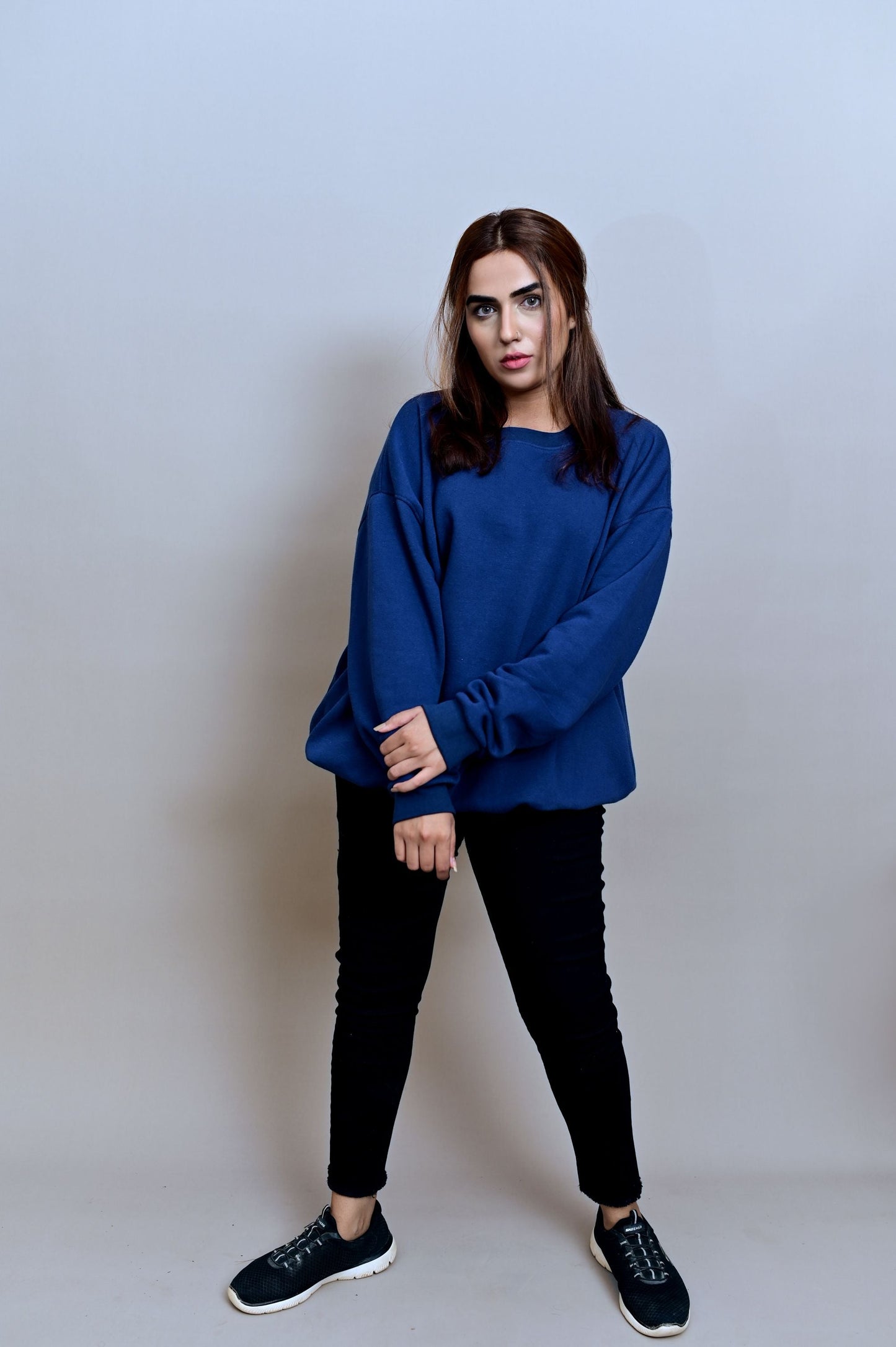 Navy Blue Over Sized Sweatshirt (UNISEX)