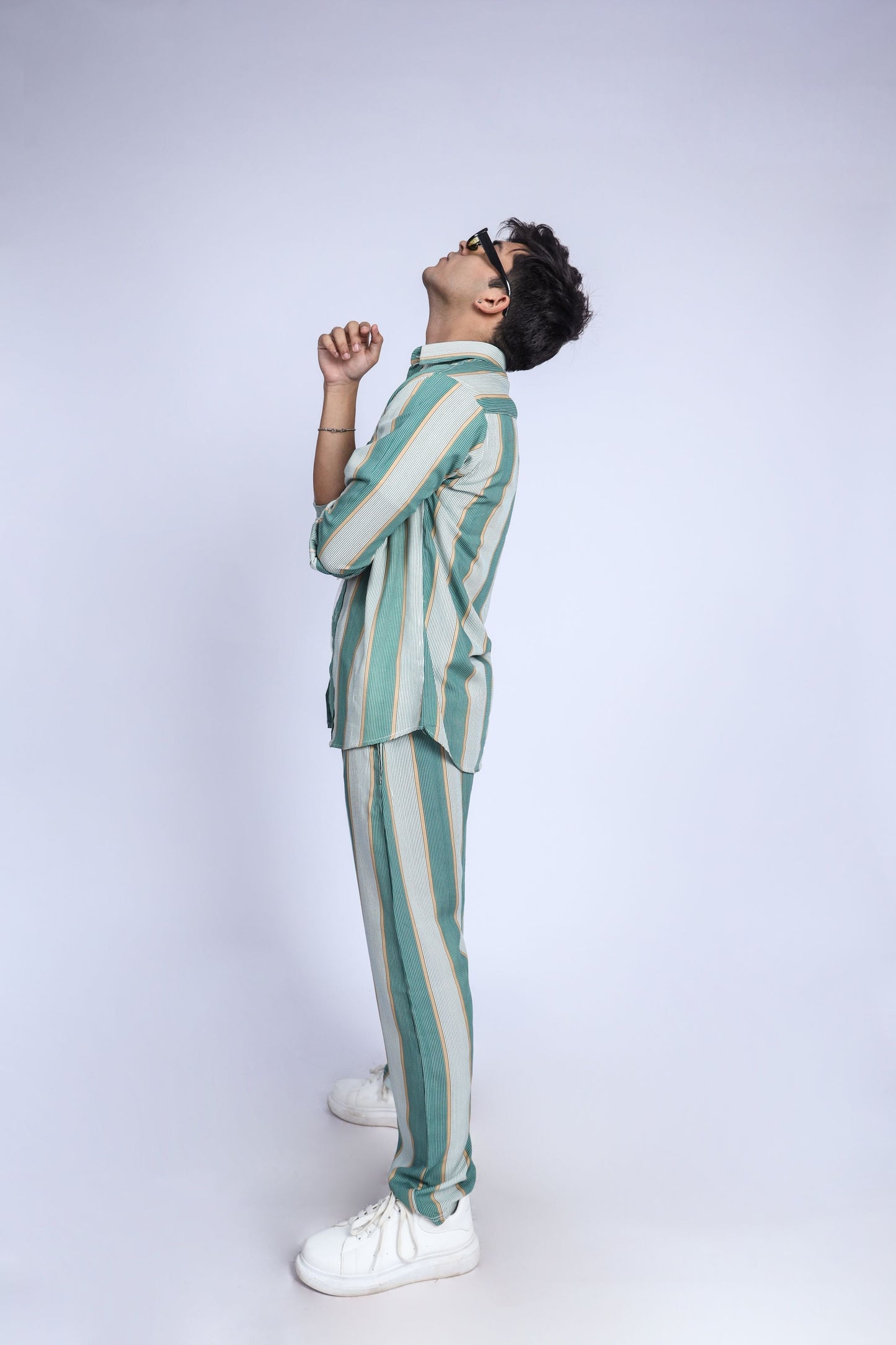 PISTACHIO GREEN STRIPE CO-ORD-SET