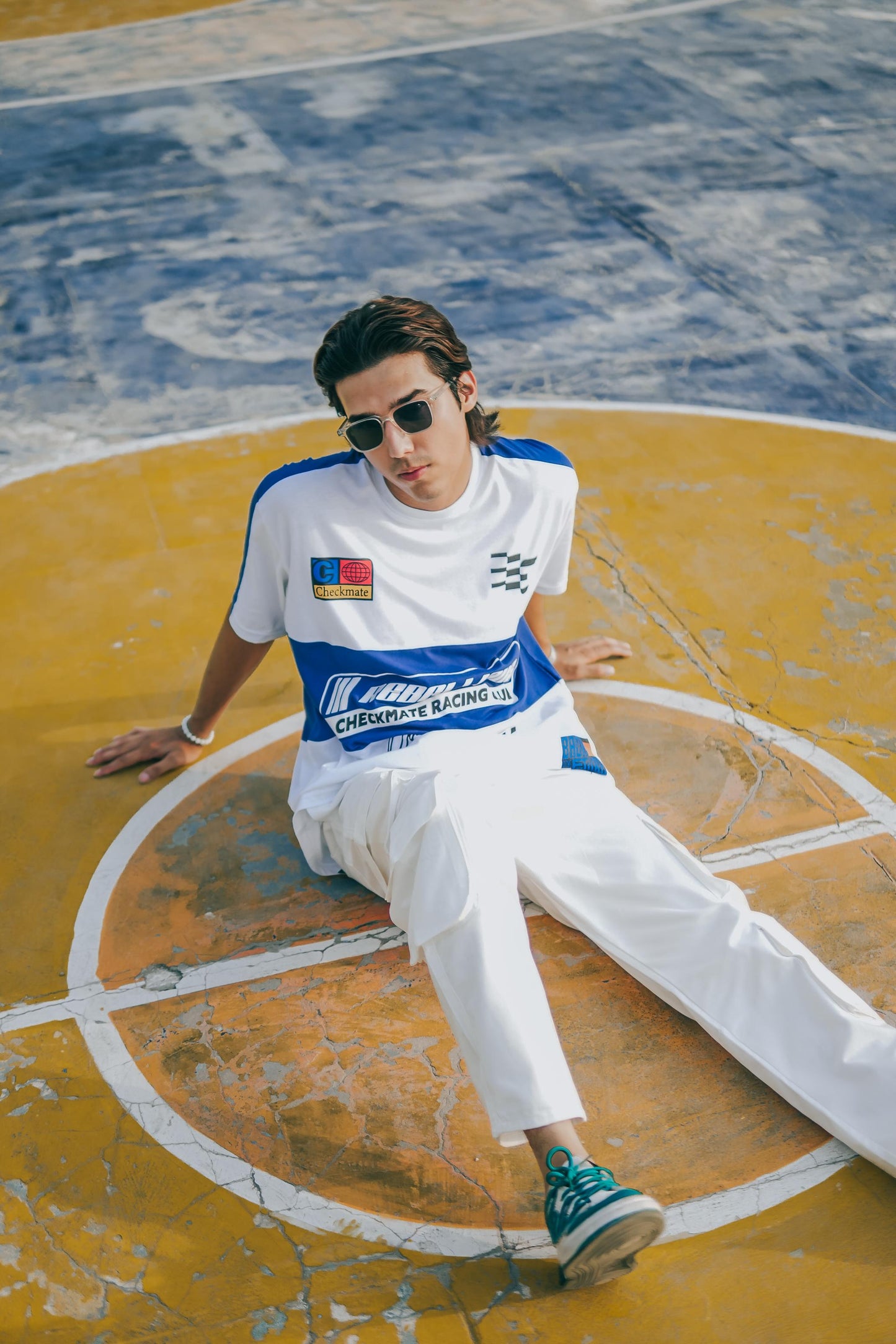 REBELLIOUS OVERSIZED T-SHIRT - BLUE