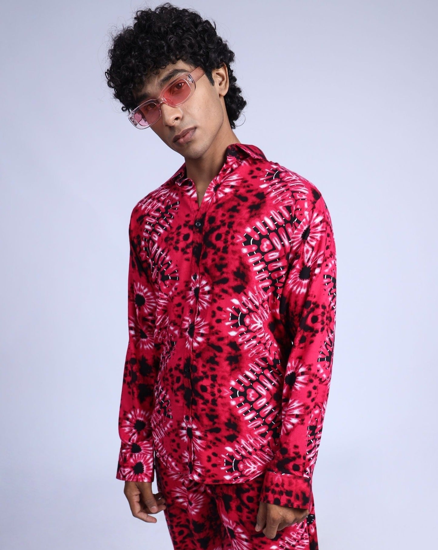 RED CLOUDY CASUAL SHIRT