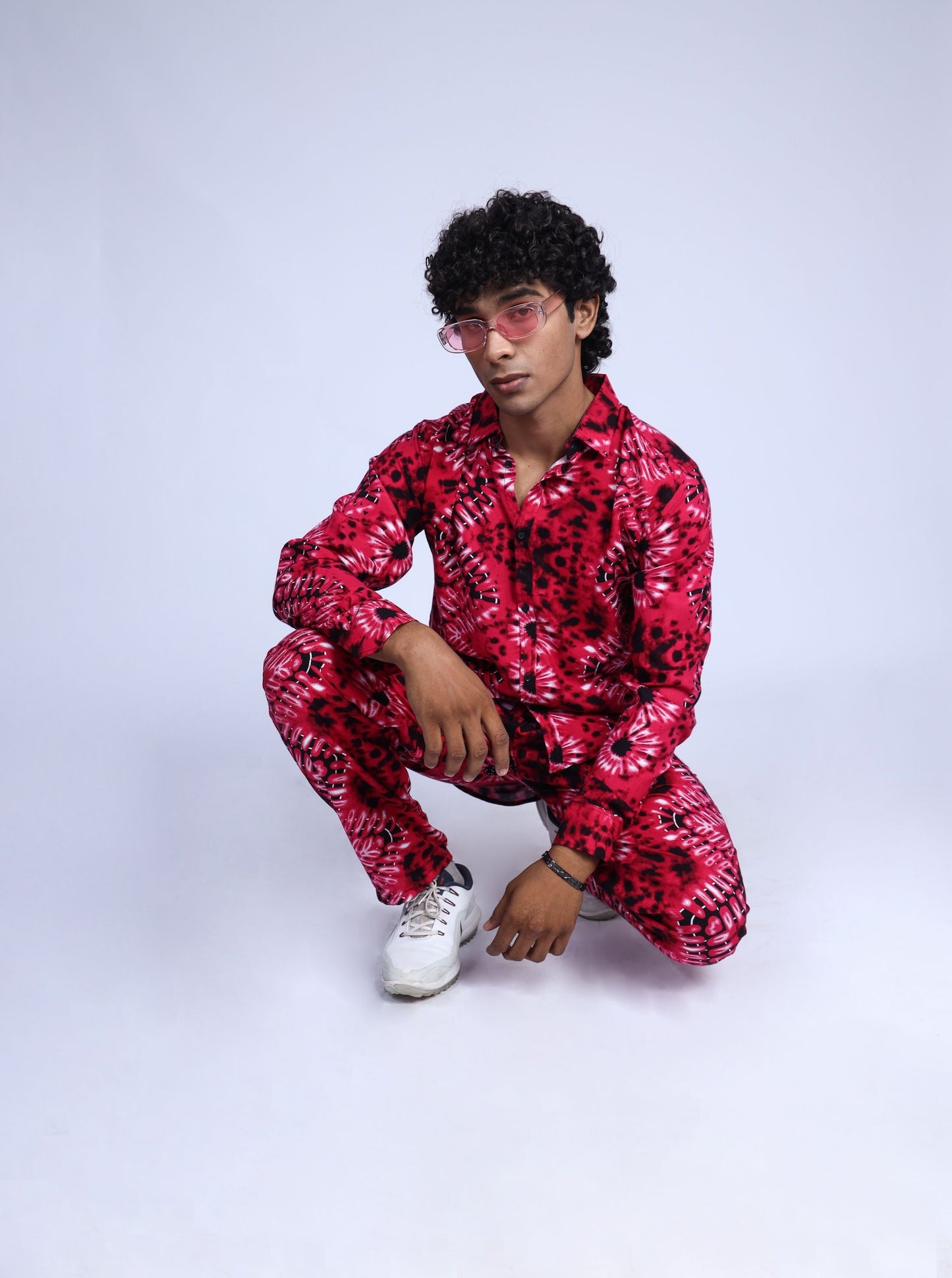 RED CLOUDY CASUAL SHIRT