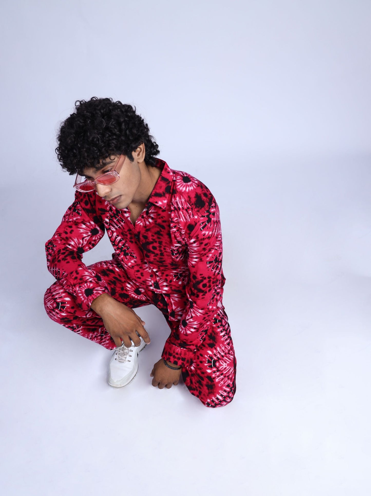 RED CLOUDY CASUAL SHIRT