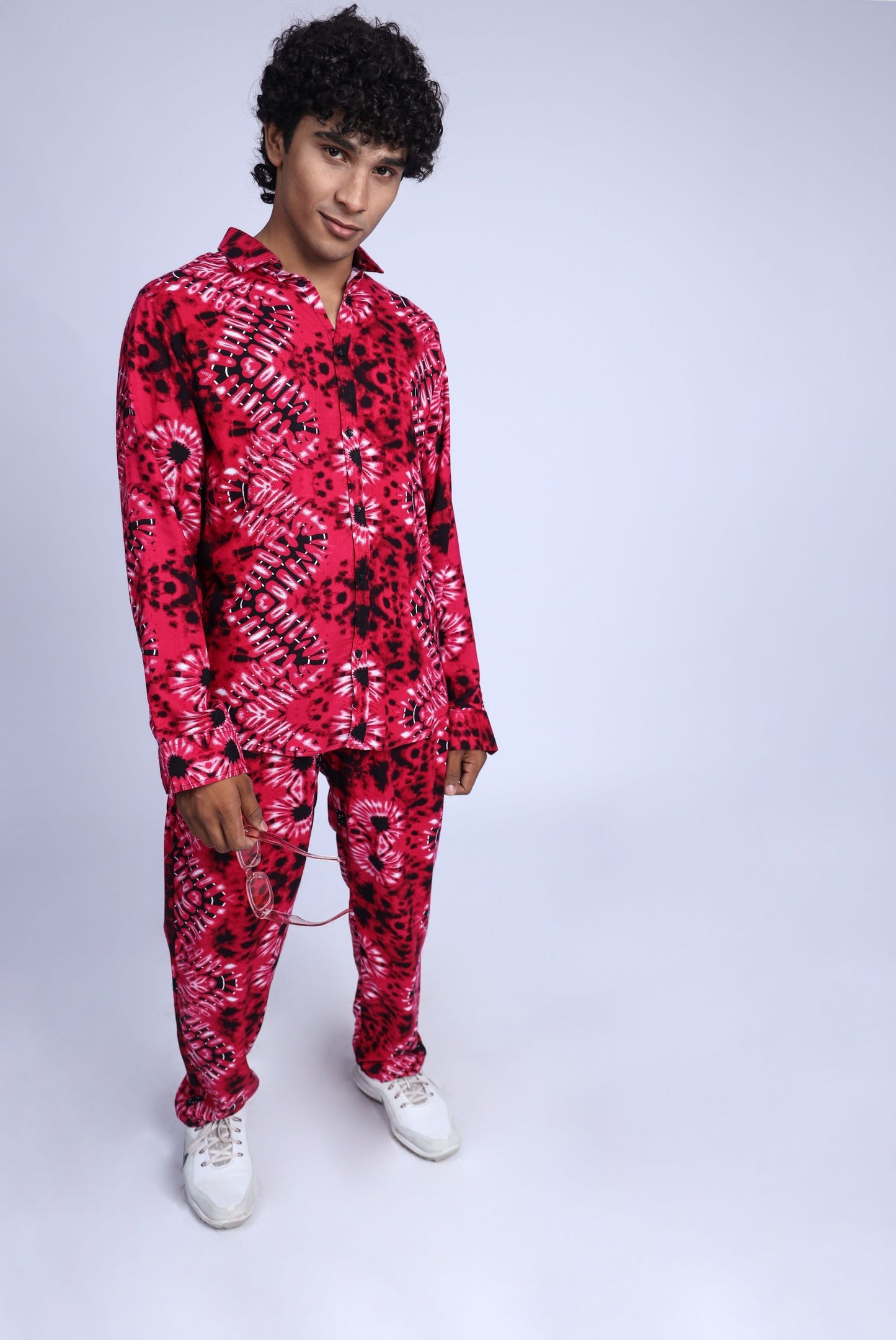 RED CLOUDY CASUAL SHIRT