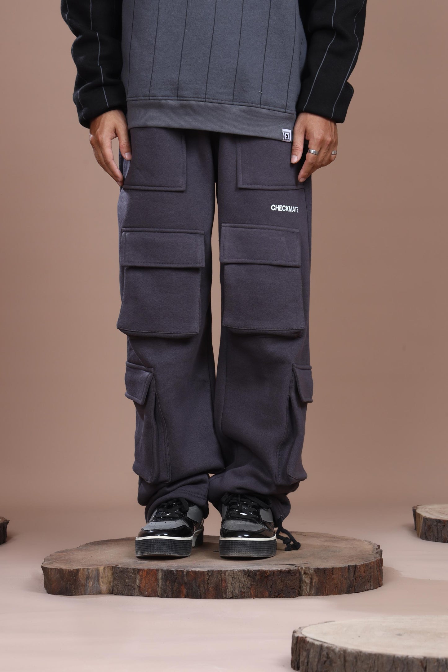 STEEL GRAY HEAVY WEIGHT CARGO TROUSER